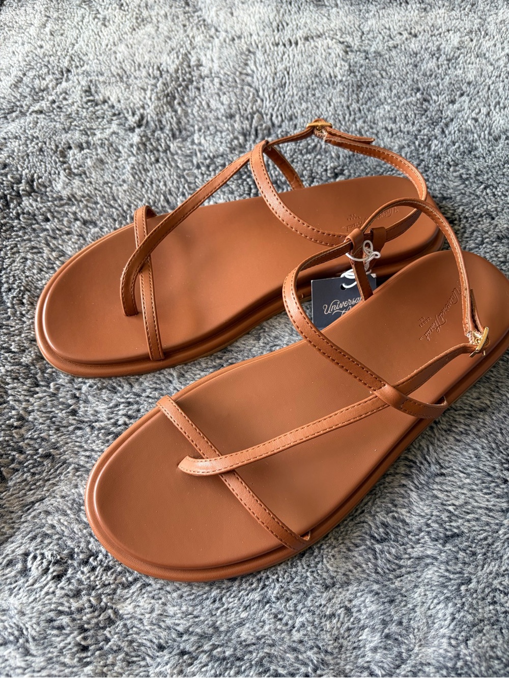 Universal Thread Tan Strappy Ankle Wrap Sandals